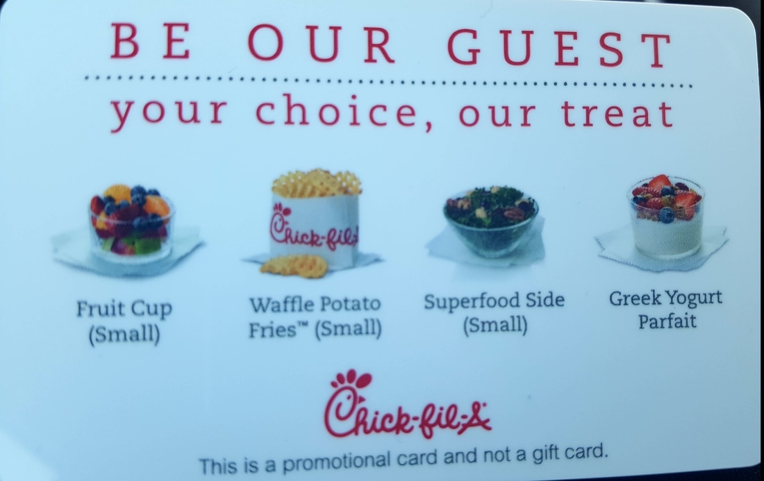Promotional card with vegan options