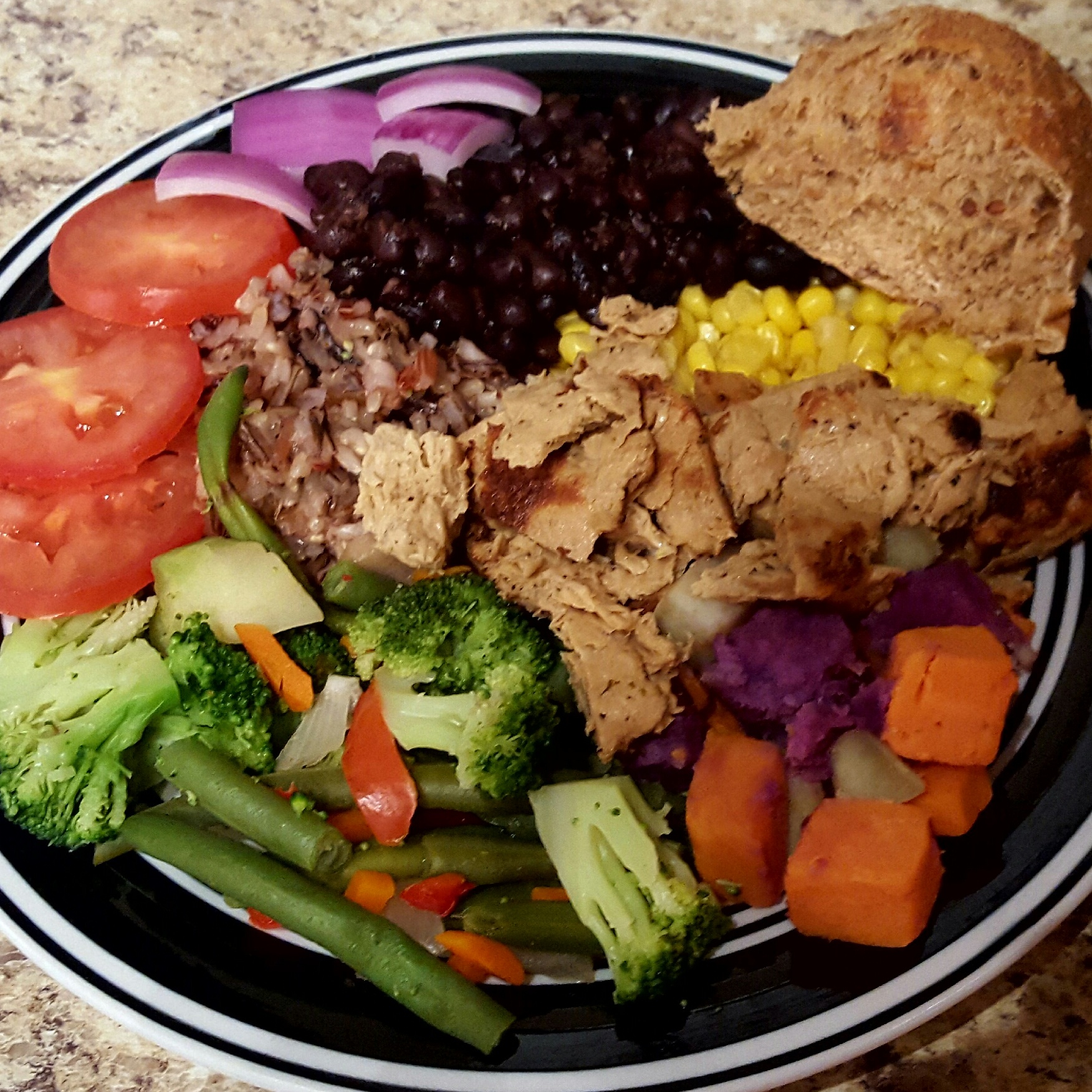 colorful plant based meal